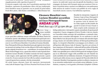 Suono recensisce ANDAR LIVE