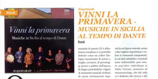 VINNI LA PRIMAVERA - Musiche in Sicilia al tempo di Dante - SUONO