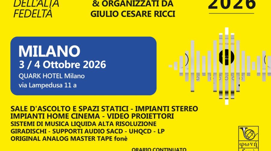 Gran Galà dell'Alta Fedeltà di Milano 2026
